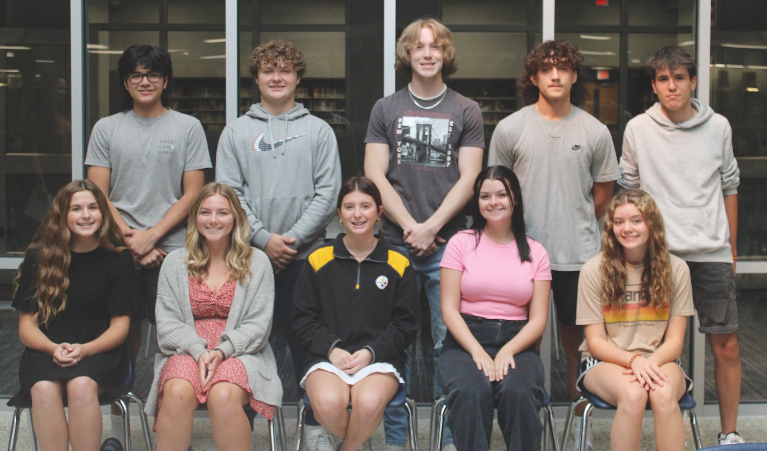 Members of the North Montgomery High School Fall Homecoming Court are, from left, front row, Macee Norman, Madison Vance, Kaidence Bullock, Macie Allen and Payton Bush; and back row, Dillon Punke, Austin Sulc, Nathan Hood, Josh Hubbard and Marc Infantes Mancebo. Not pictured is Lilli Northcutt and Kevin Toledano. The Homecoming game is at 7 p.m. today against Crawfordsville.